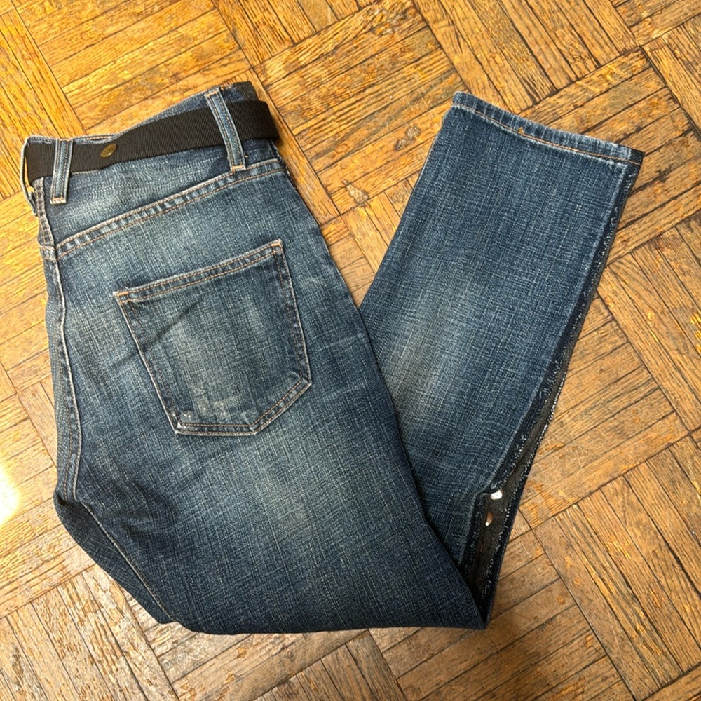 MARNI Current Elliott Embellished Belted Jeans 24 - Picture 2 of 7